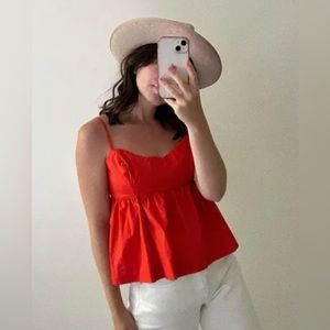 J.Crew women’s orange top XL L5-11